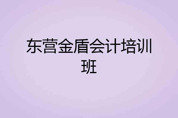 东营金盾会计培训班