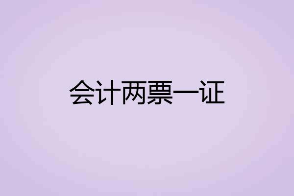 会计两票一证