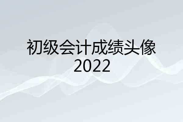 初级会计成绩头像2022