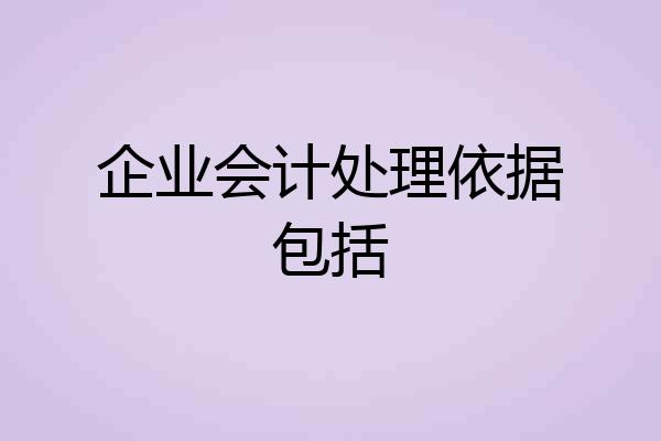 企业会计处理依据包括