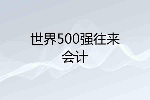 世界500强往来会计