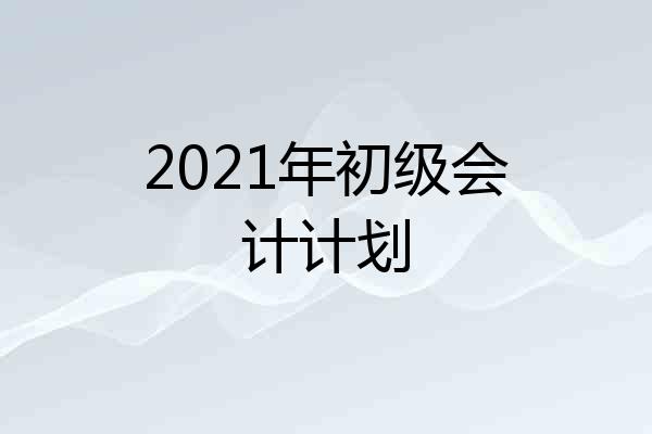 2021年初级会计计划