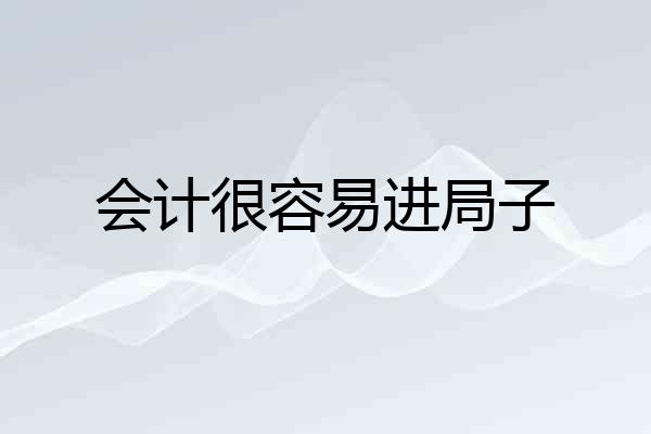 会计很容易进局子