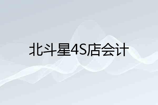 北斗星4S店会计