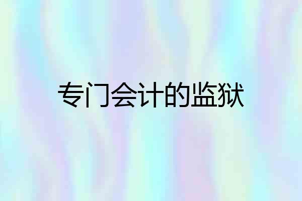 专门会计的监狱