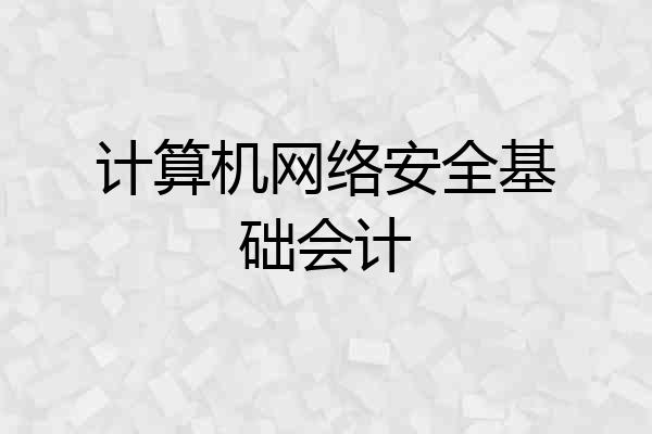 计算机网络安全基础会计