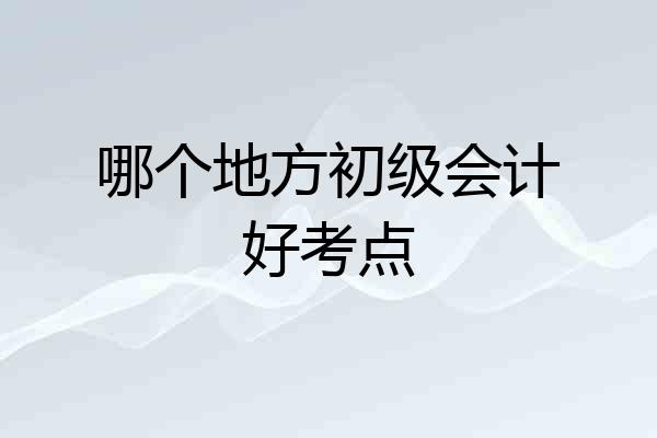 哪个地方初级会计好考点