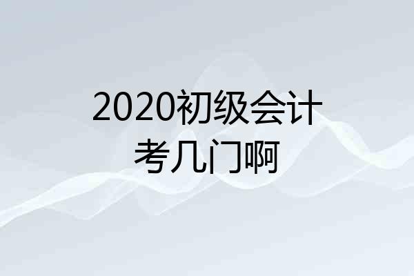 2020初级会计考几门啊