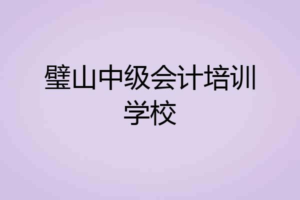 璧山中级会计培训学校