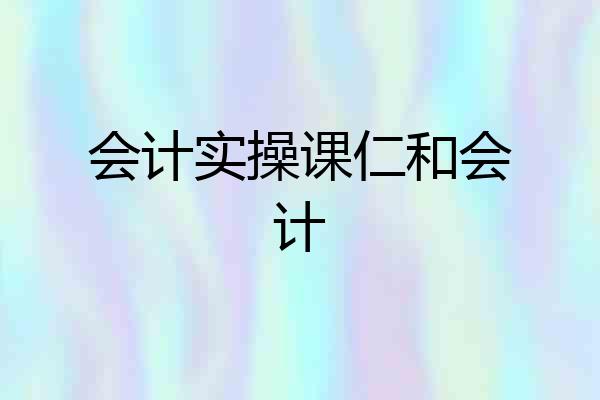 会计实操课仁和会计
