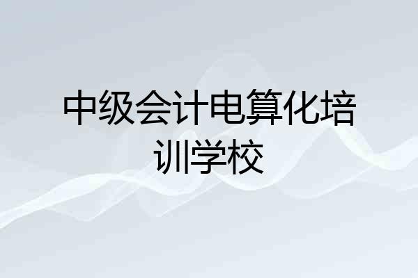 中级会计电算化培训学校