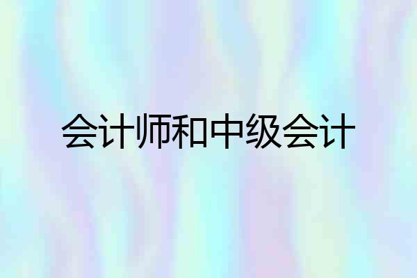 会计师和中级会计