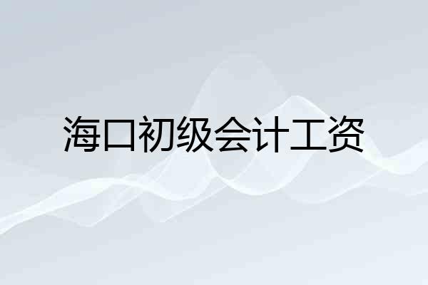 海口初级会计工资