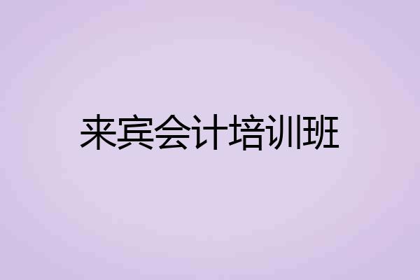 来宾会计培训班
