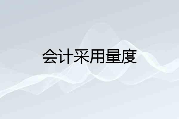 会计采用量度