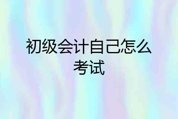 初级会计自己怎么考试