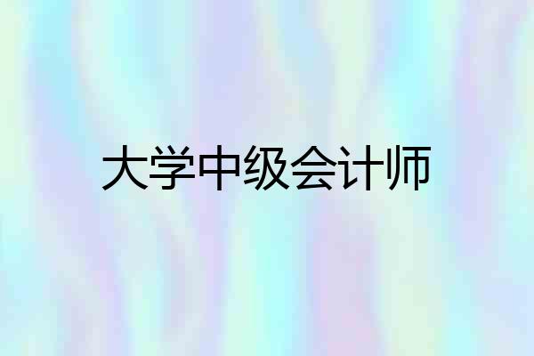 大学中级会计师