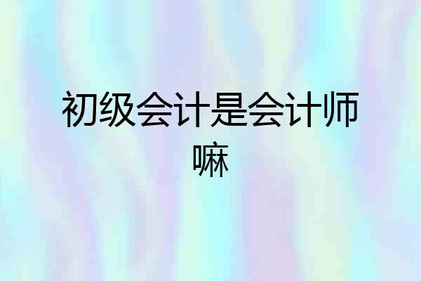 初级会计是会计师嘛