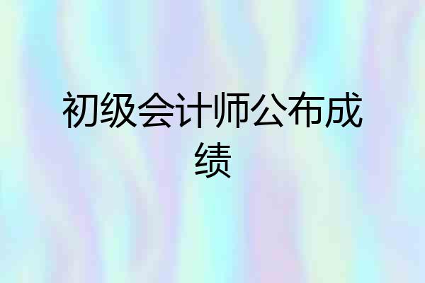 初级会计师公布成绩