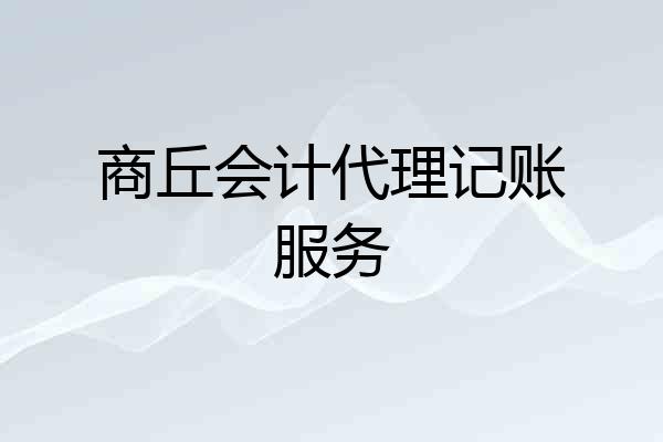 商丘会计代理记账服务