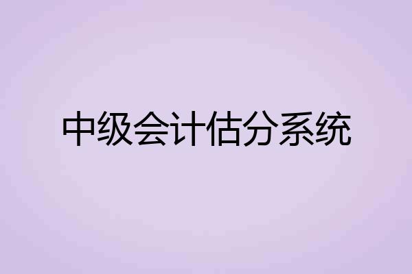 中级会计估分系统