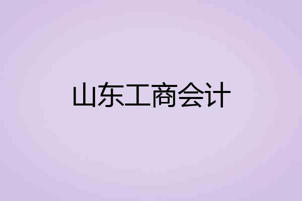 山东工商会计