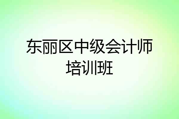 东丽区中级会计师培训班