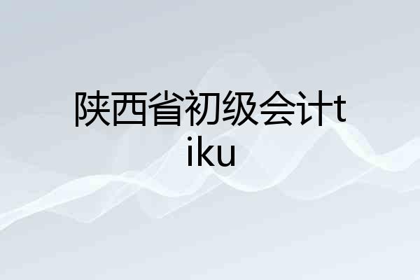 陕西省初级会计tiku