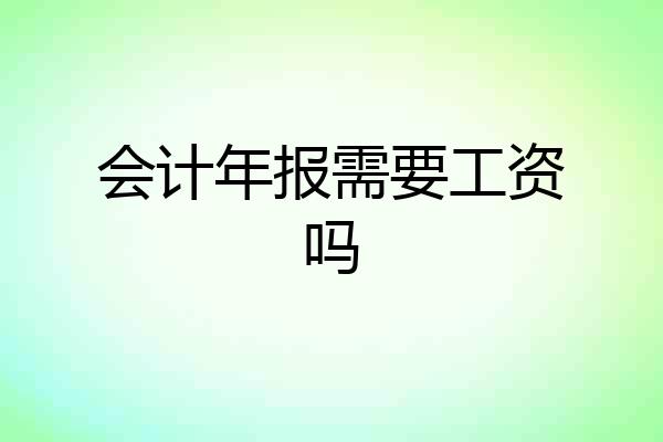 会计年报需要工资吗