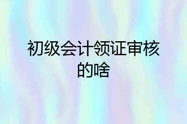 初级会计领证审核的啥