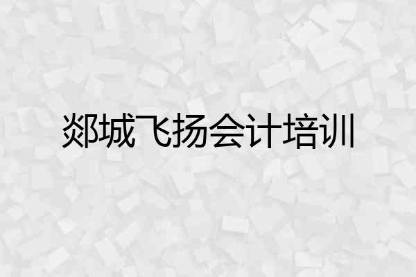 郯城飞扬会计培训