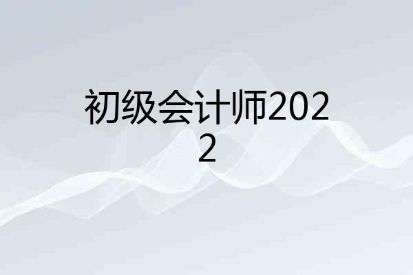 初级会计师2022
