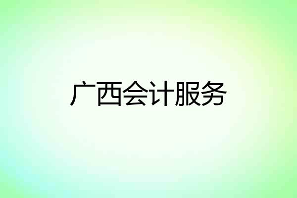 广西会计服务