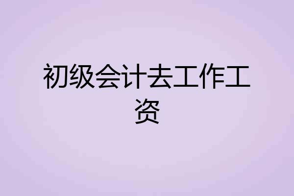 初级会计去工作工资