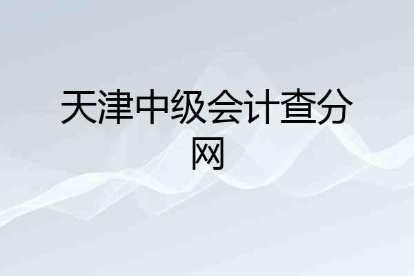 天津中级会计查分网