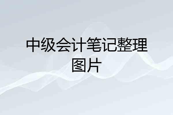 中级会计笔记整理图片