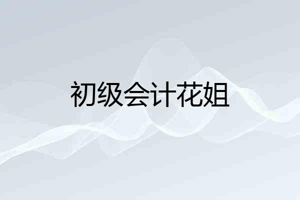 初级会计花姐