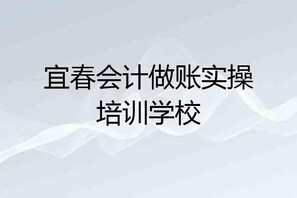 宜春会计做账实操培训学校