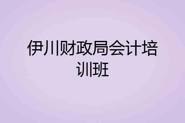 伊川财政局会计培训班