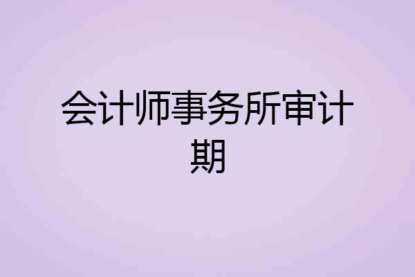 会计师事务所审计期