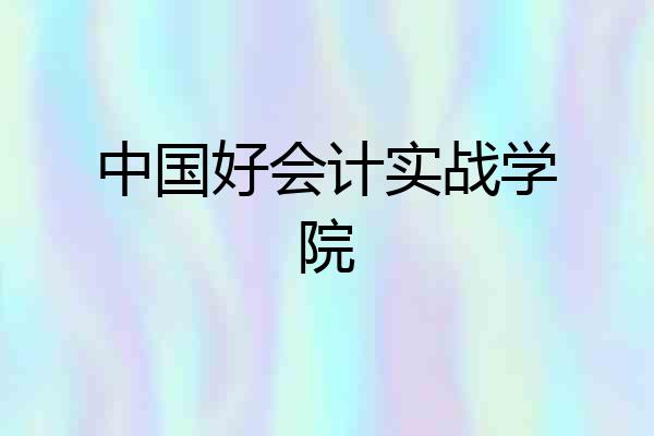 中国好会计实战学院