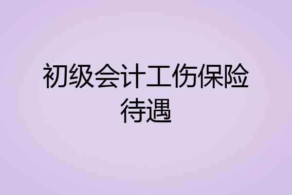 初级会计工伤保险待遇
