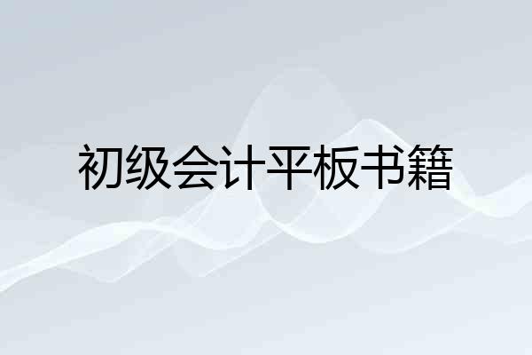 初级会计平板书籍