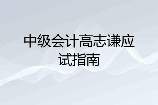 中级会计高志谦应试指南
