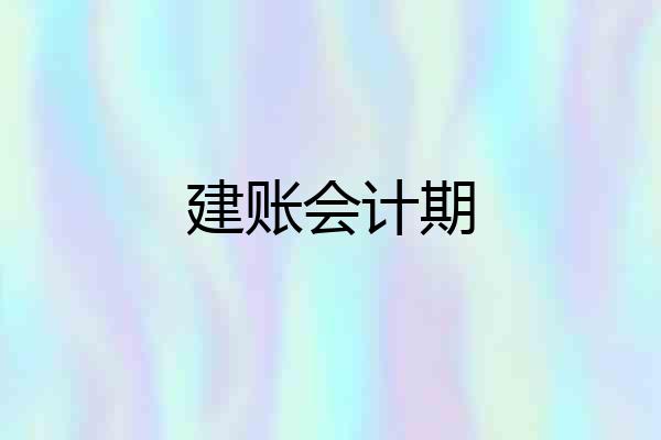建账会计期