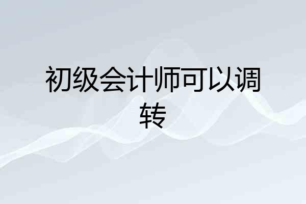 初级会计师可以调转