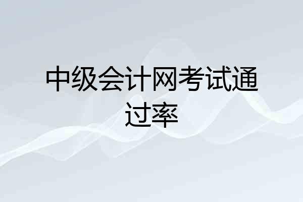 中级会计网考试通过率