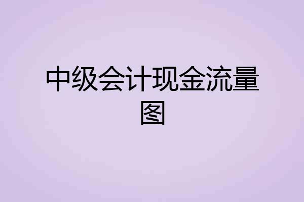 中级会计现金流量图