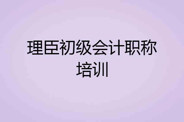理臣初级会计职称培训