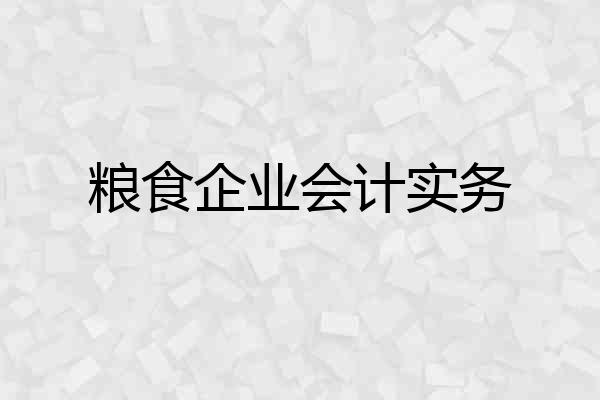 粮食企业会计实务